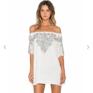 For Love & Lemons Sicily Mini Dress Ivory Size M